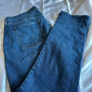 Old Navy Women's Straight Leg Jeans in Dark Blue Denim